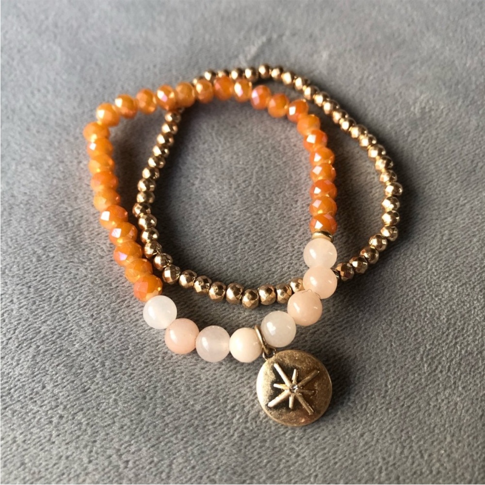 Nordstrom ~ Set of 2 ~ SemiPrecious Stone Bracelet